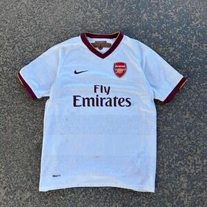 Nike Arsenal white football shirt Size Youth L Soccer Kit Jersey